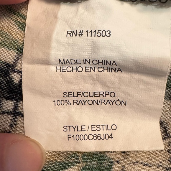 Anthropologie Fig & Flower Women's Animal Print Blouse Boho Peasant Medium - Picture 14 of 14